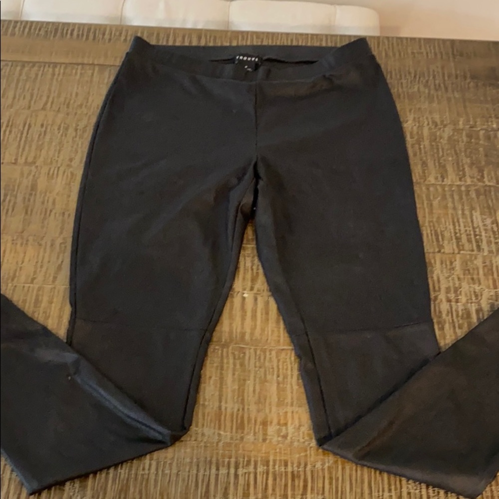 Trouve black leather pant legging M